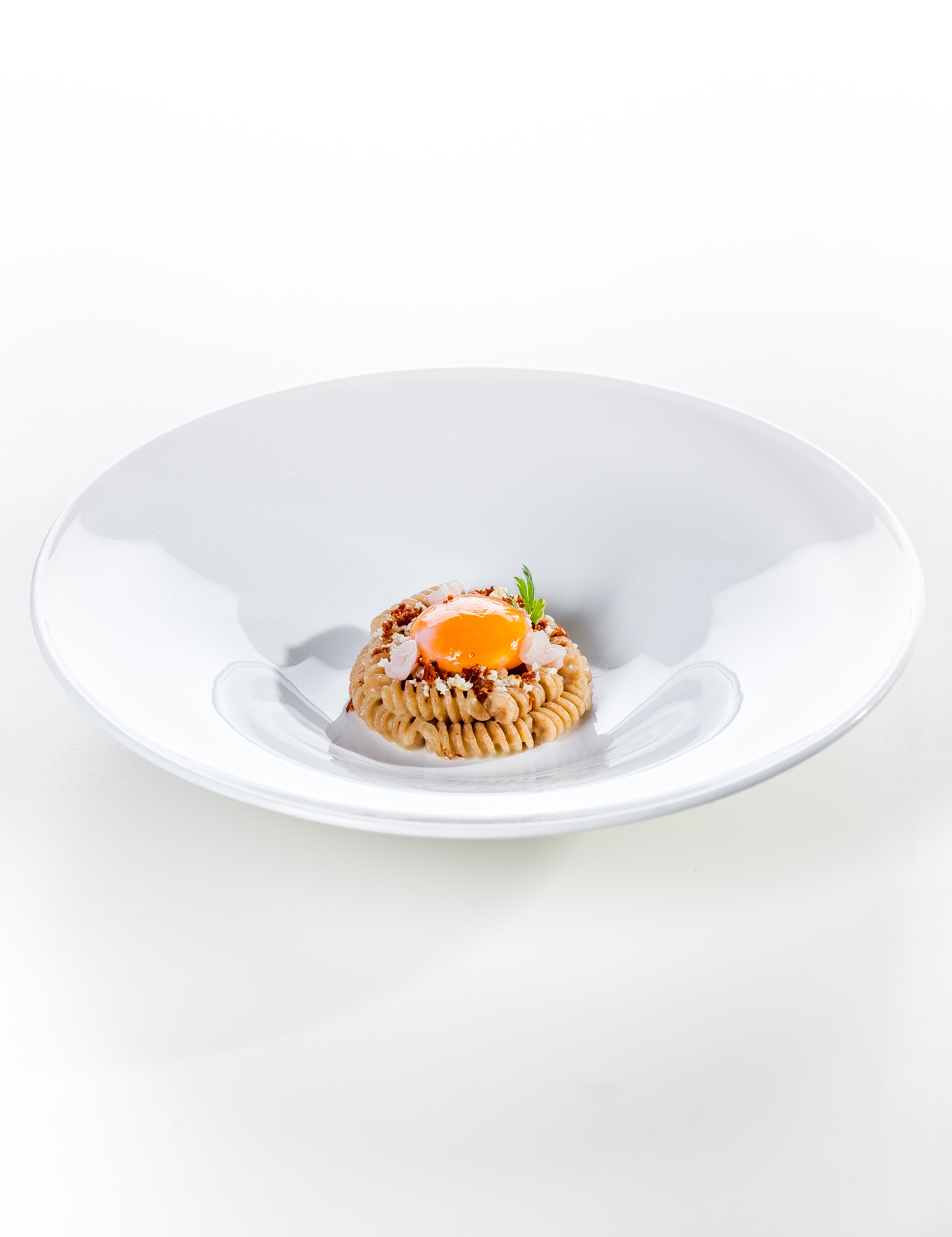 Fusilli di farro alla carbonara tirolese