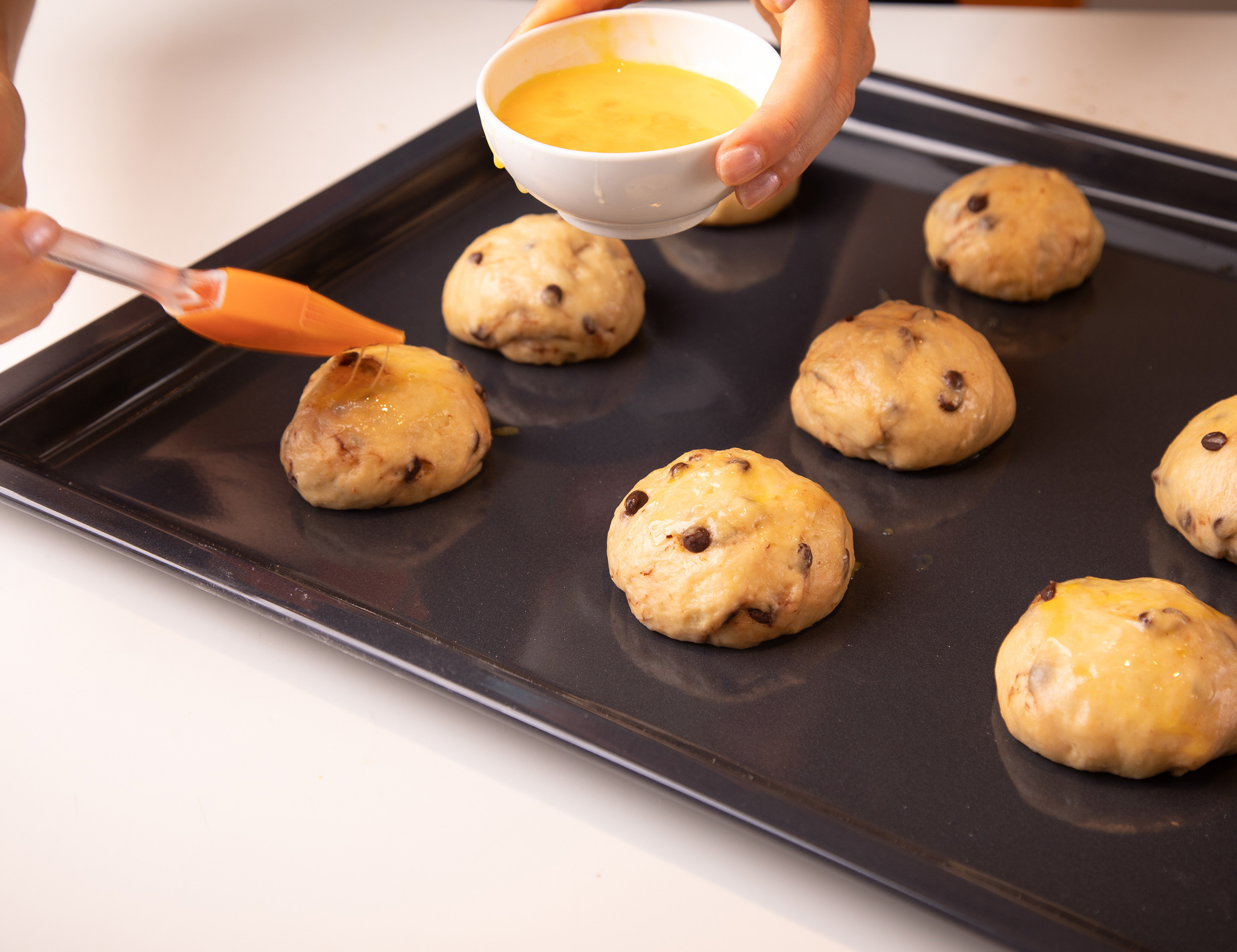 Panini al latte con gocce di cioccolato